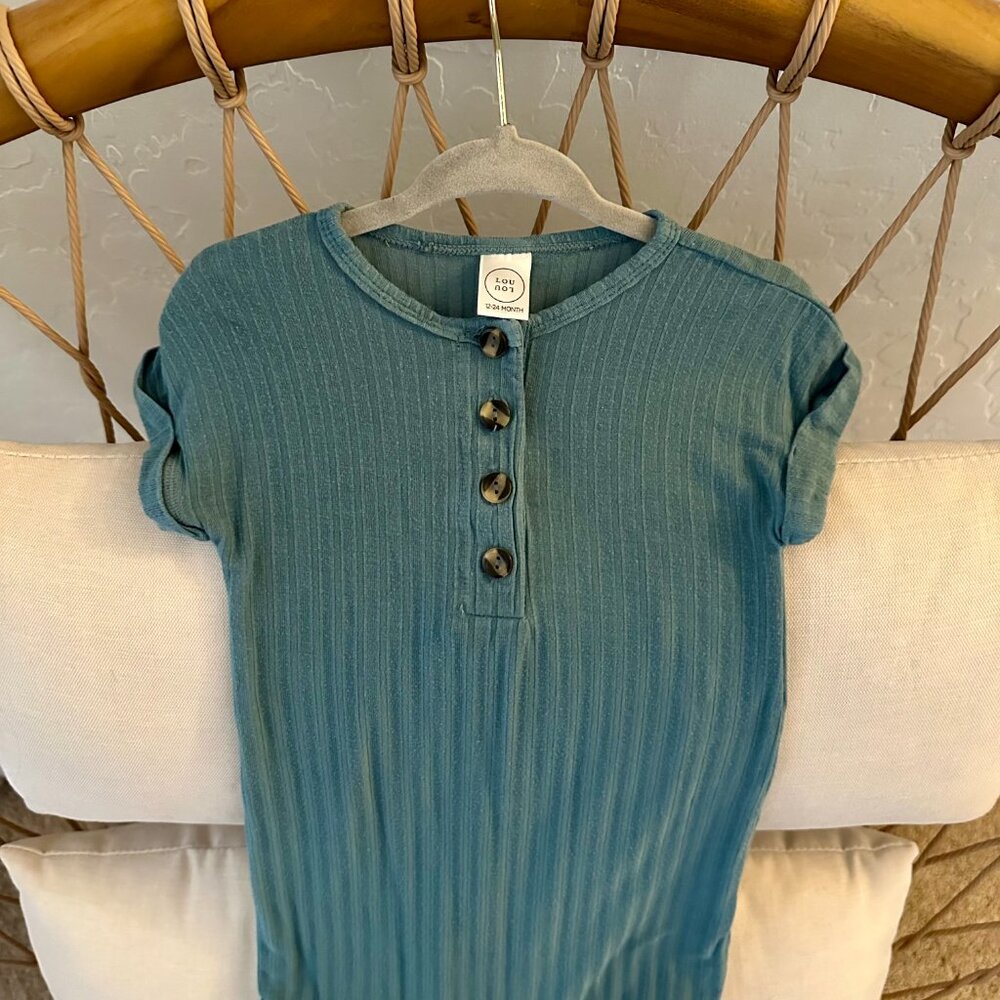 Lou Lou & Company Duke Ribbed Romper 12-24 Mo